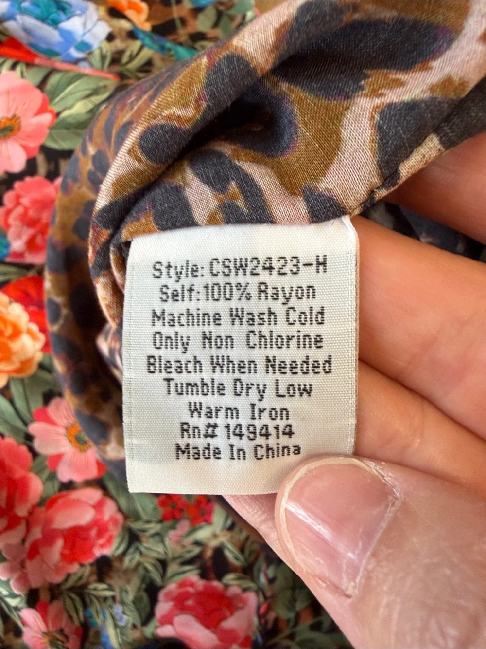 Johnny Was Belted Floral & Cheetah-Print Coverup